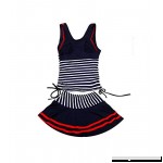 Lucky-fairy-Girl swimsuit 2019 Navy Style Swimsuits for Girls Striped Female 2 Pieces Bathing Suits Navy B07QHSN6NM